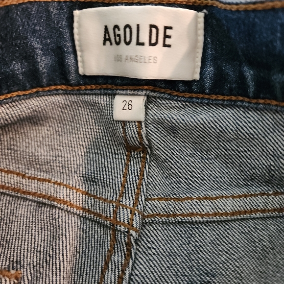 AGOLDE Nico High Rise Slim Ankle Jeans Button Fly Size 26 (27” Inseam) - Picture 2 of 11